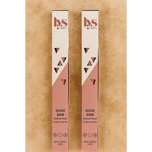 LYS Beauty Secure Brow Eyebrow Pencil Soft Brown 0.003 oz (Lot of 2)